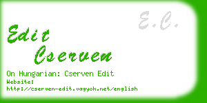 edit cserven business card